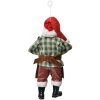 Clayre & Eef Ornamento Babbo Natale 9x6x17 cm Rosso Tessuto Plastica