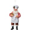 Clayre & Eef 66243 Babbo Natale decorazione panettiere tessuto 9x6x17 cm