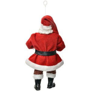 Clayre & Eef 66244 Ornamento natalizio Babbo Natale con regalo 17cm Rosso Bianco
