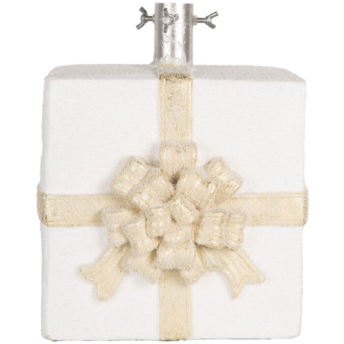 Clayre & Eef 6MG0116 Porta albero regalo Bianco Oro 26x24x33cm