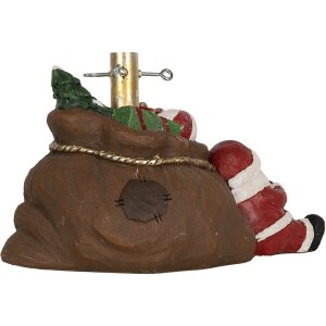 Clayre & Eef 6MG0119 Supporto albero Natale marrone rosso 46x31x30 cm