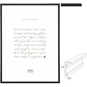 Deknudt Cornice in alluminio S029S2 nero opaco 10x15 a...