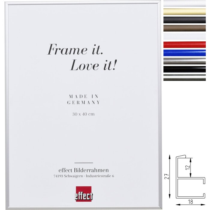 Effect Cornice Quadro Specchio Argento Oro Nero 18x24 cm - 70x100 cm