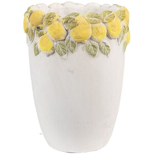 Vaso per fiori Clayre & Eef 6TE0570S Bianco Giallo...