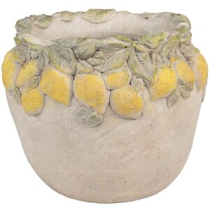 Vaso per fiori con decorazioni a limoni Clayre & Eef...
