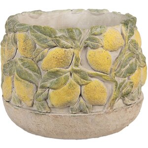 Vaso per fiori Clayre & Eef con motivo limoni...