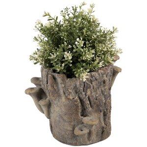 Vaso da fiori Clayre & Eef 6TE0577M Marrone Beige 24x18x18 cm effetto pietra