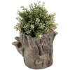 Vaso da fiori Clayre & Eef 6TE0577M Marrone Beige 24x18x18 cm effetto pietra