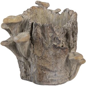 Vaso da fiori Clayre & Eef 6TE0577S Marrone Beige 19x17x16 cm Aspetto pietra naturale