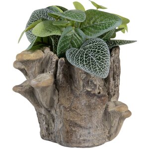 Vaso da fiori Clayre & Eef 6TE0577S Marrone Beige 19x17x16 cm Aspetto pietra naturale