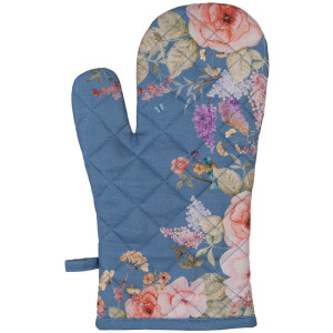 Presina da forno Clayre & Eef FFA44BL Blu con fiori...
