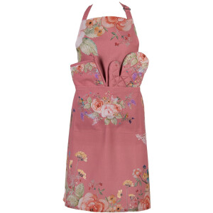 Guanto da forno Clayre & Eef Romantic Garden 18x30 cm Rosa Cotone