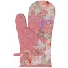 Guanto da forno Clayre & Eef Romantic Garden 18x30 cm Rosa Cotone