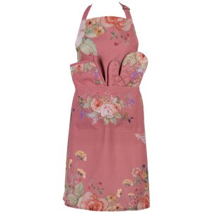 Presina in cotone Clayre & Eef FFA45P Rosa con motivo floreale 20x20 cm