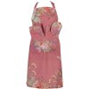 Presina in cotone Clayre & Eef FFA45P Rosa con motivo floreale 20x20 cm