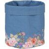 Cesto per pane Clayre & Eef FFA50BL Blu Ø 15x16 cm Cotone Motivo Floreale