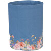 Cesto per pane Clayre & Eef FFA50BL Blu Ø 15x16 cm Cotone Motivo Floreale