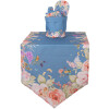 Cesto per pane Clayre & Eef FFA50BL Blu Ø 15x16 cm Cotone Motivo Floreale