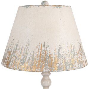 Lampada da tavolo Vintage Clayre & Eef Ø 36x70 cm Beige Grigio Oro E27 60W Metallo