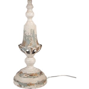 Lampada da tavolo Vintage Clayre & Eef Ø 36x70 cm Beige Grigio Oro E27 60W Metallo