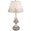 Lampada da tavolo Vintage Clayre & Eef Ø 36x70 cm Beige Grigio Oro E27 60W Metallo
