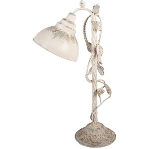 Lampada da tavolo Clayre & Eef 5LMC0051 Beige-Grigio 35x19x62cm Stile Vintage E27