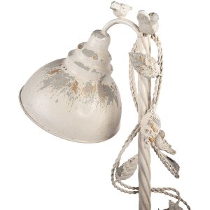 Lampada da tavolo Clayre & Eef 5LMC0051 Beige-Grigio 35x19x62cm Stile Vintage E27