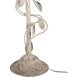 Lampada da tavolo Clayre & Eef 5LMC0051 Beige-Grigio 35x19x62cm Stile Vintage E27