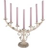 Portacandele in metallo Clayre & Eef 5Y1371 Antico-beige 56x16x37 cm 7 luci