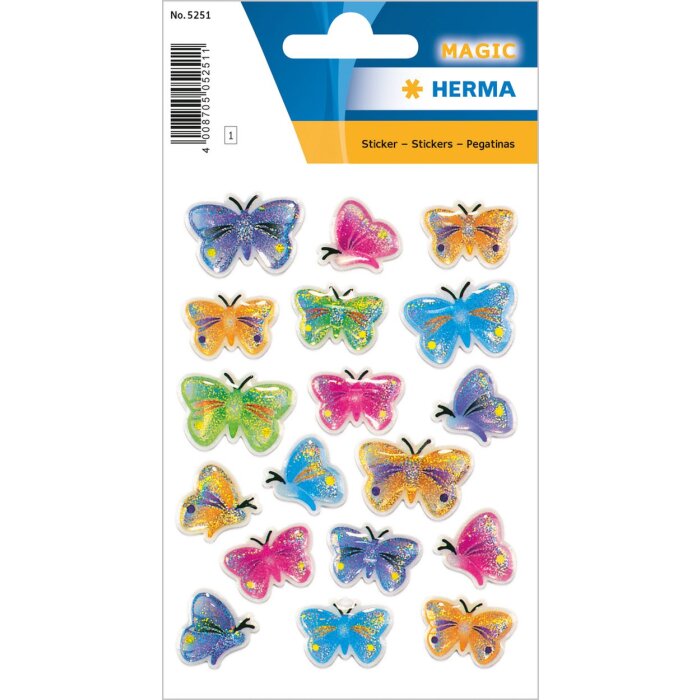 Etichette decorative farfalle magiche Pietra 1 sh.