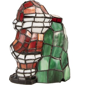 Lampada da tavolo Tiffany LumiLamp Babbo Natale in vetro 17x11x22 cm attacco E14