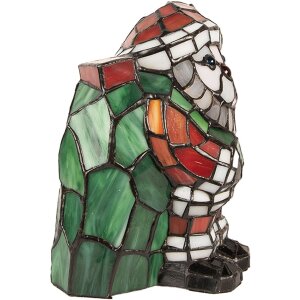 Lampada da tavolo Tiffany LumiLamp Babbo Natale in vetro 17x11x22 cm attacco E14