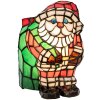 Lampada da tavolo Tiffany LumiLamp Babbo Natale in vetro 17x11x22 cm attacco E14