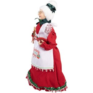 Clayre & Eef 66226 Decorazione Babbo Natale Rosso Bianco 18x18x46 cm