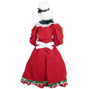 Clayre & Eef 66226 Decorazione Babbo Natale Rosso Bianco 18x18x46 cm