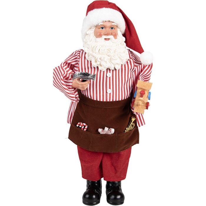 Clayre & Eef Decorazione Babbo Natale rosso 22x19x45 cm
