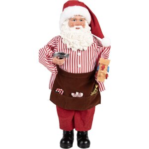 Clayre & Eef Decorazione Babbo Natale rosso 22x19x45 cm