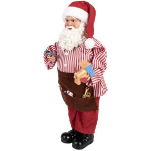 Clayre & Eef Decorazione Babbo Natale rosso 22x19x45 cm