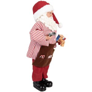 Clayre & Eef Decorazione Babbo Natale rosso 22x19x45 cm