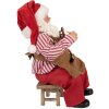 Figura di Babbo Natale Clayre & Eef 66230 Rossa Marrone Bianca 13x10x28 cm