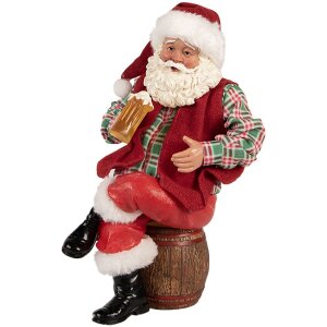 Figura Decorativa Clayre & Eef Babbo Natale con...