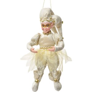 Ciondolo decorativo Elfo Clayre & Eef Beige-Oro 28 cm