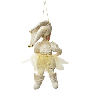 Ciondolo decorativo Elfo Clayre & Eef Beige-Oro 28 cm