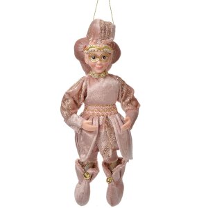 Clayre & Eef Decorazione Elfo Rosa-Oro 10x8x28 cm...