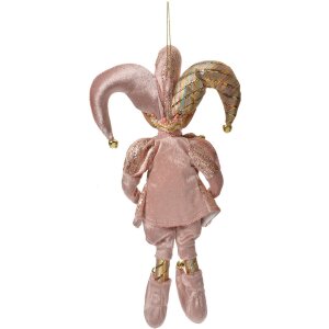 Clayre & Eef Decorazione Elfo Rosa e Oro 20x8x37 cm