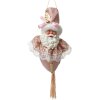 Ornamento Natalizio Rosa Clayre & Eef Weihnachtsmann 8x8x35 cm