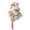 Ornamento natalizio Clayre & Eef Santa verde beige 8x8x35 cm