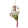 Ornamento natalizio Clayre & Eef Santa verde beige 8x8x35 cm