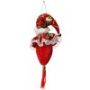 Clayre & Eef 66224 Ornamento Natalizio Babbo Natale Rosso Verde 8x8x35 cm