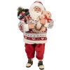Clayre & Eef 66232 Babbo Natale Decorazione Figura Rosso Bianco 13x13x28 cm